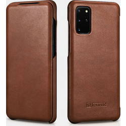 iCarer Curved Edge Vintage Book Brown (Samsung Galaxy S20+)