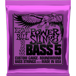 Ernie Ball 2821 Σετ 5 Χορδές Ηλεκτρικού Μπάσου Nickel Plated Steel 50-135"