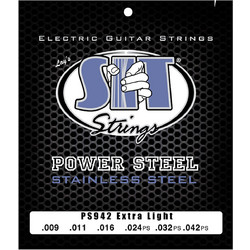 Sit PS942 Σετ 6 Χορδές Ηλεκτρικής Κιθάρας Stainless Steel 9-42" Custom Light Tension