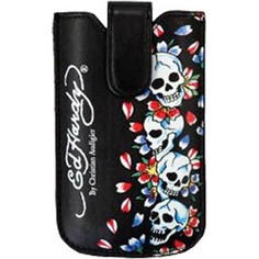 ED HARDY ΘΗΚΗ UNIVERSAL TIKI SKULLS BLACK SIZE M OR