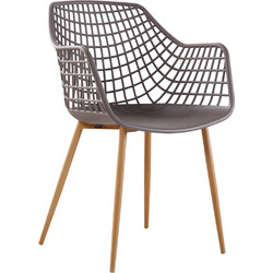Varossi Susan Πολυθρόνα Κήπου Rattan Γκρι 900-007