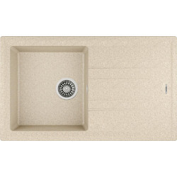 Teka Stone 50 B-TG 1B 1C Ένθετος Νεροχύτης Γρανίτη Αντιστρεφόμενος Sandbeige 86x50cm