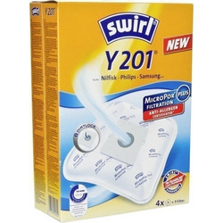 Swirl Y201 Σακούλες Σκούπας 4τμχ Συμβατές με Σκούπα Philips / Nilfisk / Samsung