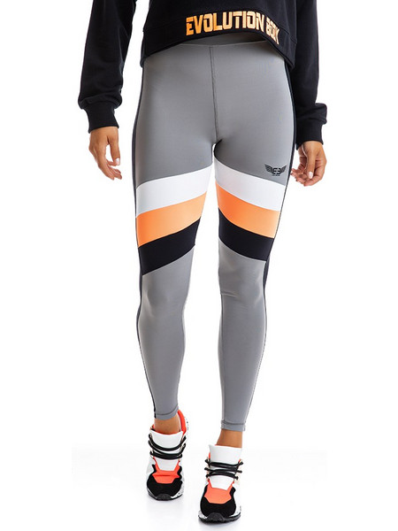 Evolution Body Evo-Fit Γυναικείο Κολάν Μακρύ Ψηλόμεσο Γκρι 2309