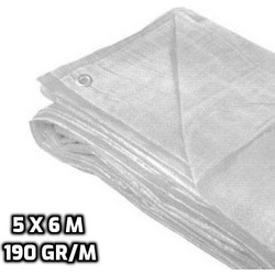 ΜΟΥΣΑΜΑΣ ΑΔΙΑΒΡΟΧΟΣ 5x6m, 190gr/m2 Λευκός