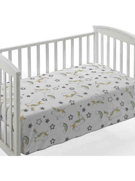 Morven Dolce F69 Κουβέρτα Κούνιας Βελουτέ 80x110 Γκρι