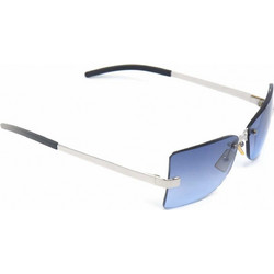 Loewe SLW001V 579 Γυναικεία Γυαλιά Ηλίου Τετράγωνα Μεταλλικά Ασημί με Μπλε Polarized Φακό