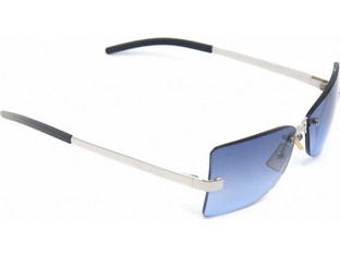 Loewe SLW001V 579 Γυναικεία Γυαλιά Ηλίου Τετράγωνα Μεταλλικά Ασημί με Μπλε Polarized Φακό