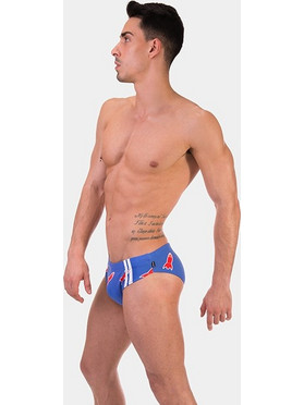Space Rocket Swim Brief Blue