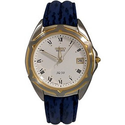 Seiko Ανδρικό Ρολόι με Μπλε Δερμάτινο Λουράκι 7N89-0251
