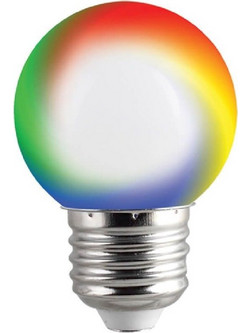 ΛΑΜΠΤΗΡΑΣ LED ΝΥΚΤΟΣ ΣΦΑΙΡΙΚΟΣ Ε27 0,5W RGB 70Lm G45 VIVA 3800228022511