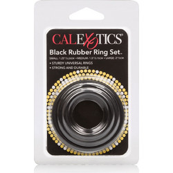 CalExotics Rubber Rings Σετ Ελαστικά Δαχτυλίδια Πέους Σιλικόνης Μαύρα 3τμχ