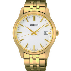 Seiko Essential Ανδρικό Ρολόι Αυτόματο με Χρυσό Μεταλλικό Μπρασελέ SUR404P1