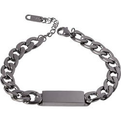 Jt Unisex ατσάλινο βραχιόλι ταυτότητα με επιλογή χάραξης
