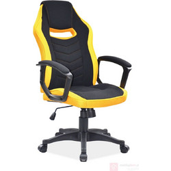 MaisonPlus Camaro Y Καρέκλα Gaming Δερματίνης Μαύρη Κίτρινη