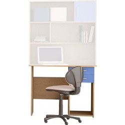 Γραφείο Παιδικό Νο. 8 Με 2 Συρτάρια 100x80x55 Oak-Blue Μελαμίνη