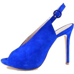 Fardoulis Γυναικεία Πέδιλα Suede Royal Blue με Λεπτό Ψηλό Τακούνι 9003