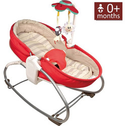 Bebe Stars Snooze 3 in 1 Ηλεκτρικό Relax Μωρού Κούνια με Μουσική & Δόνηση έως 18kg Κόκκινο 324-180