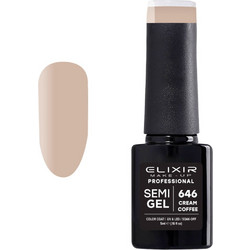 Elixir Semigel 646 Cream Coffee Ημιμόνιμο Βερνίκι Νυχιών 5ml