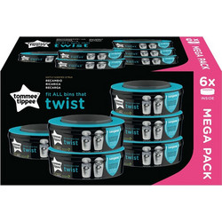 Tommee tippee 6 ανταλλακτικές κασέτες με σακούλες κάδου απόρριψης Twist & Click 85102301