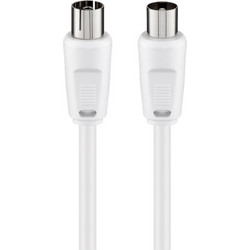 Goobay Καλώδιο Κεραίας Coax Male to Coax Female 7.5m White 11513