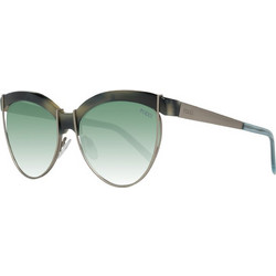 Emilio Pucci EP0057 55W Γυναικεία Γυαλιά Ηλίου Στρογγυλά Κοκάλινα Μεταλλικά Πράσινα με Πράσινο Polarized Φακό