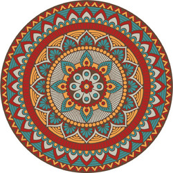 Contento Matteo Σουπλά Βινυλίου 38cm Στρογγυλό - Boho - Κόκκινο