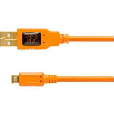 Tether Tools TetherPro USB 2.0 A Male to Micro B 5-pin 4.6m orange