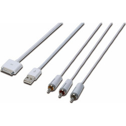 Digitus Cable A/V +USB for Apple 1.5m White DB-600101-015-W