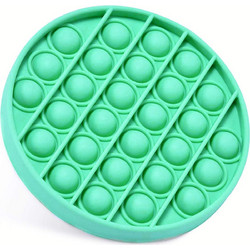 Pop It Παιχνίδι Στρες Ανακούφισης παζλ- Bubble Sensory Decompression Toy Round παζλ για ενήλικες Παιδιά - Round Cyan
