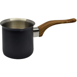 Μπρίκι Ανοξείδωτο Με Ξύλινη Λαβή 807604 355ml Black Ankor Ανοξείδωτο Ατσάλι