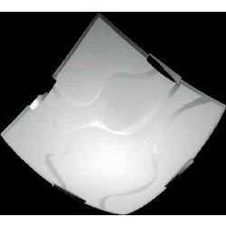 Φωτιστικό Οροφής CCR300/30 PL White - Grey Ondaluce Μέταλλο,Γυαλί
