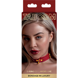 Taboom D-Ring Deluxe Collar Red