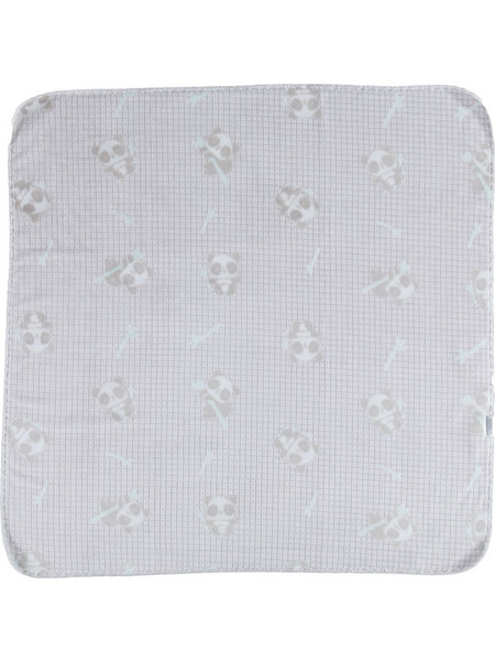 BiBaby Panda Love Fluffy Κουβέρτα Αγκαλιάς 90x90 Γκρι