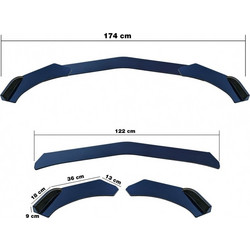 Simoni Racing ΔΙΑΚΟΣΜΗΤΙΚΟ SPOILER ΠΡΟΦΥΛΑΚΤΗΡΑ LIP SPLITTER CARBON LOOK 3ΤΕΜ
