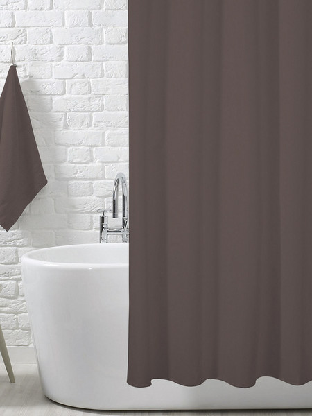 MC DECOR ΚΟΥΡΤΙΝΑ ΕΤΟΙΜΗ ΡΑΜΜΕΝΗ ΜΠΑΝΙΟΥ 180X200 CM - CLASSIC ΚΑΦΕ - MC DECOR MCL.KM.2