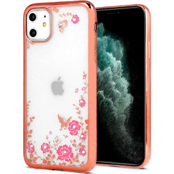 Forcell Ddiamond Back Cover Strass Rose Gold (iPhone 13)