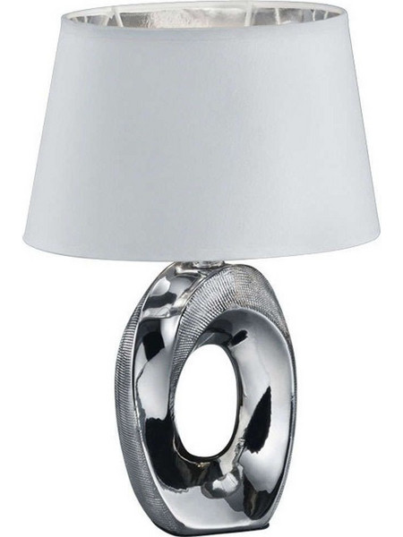 Trio Lighting R50511089 Πορτατίφ E14 Λευκό Ασημί Φ23xΥ33cm