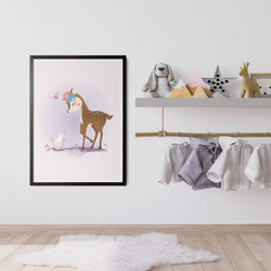 ΠΑΙΔΙΚΗ ΑΦΙΣΑ HAPPY FRIENDS 48280 (PVC/PLEXIGLASS ΜΑΥΡΗ ΚΟΡΝΙΖΑ) 40x60cm