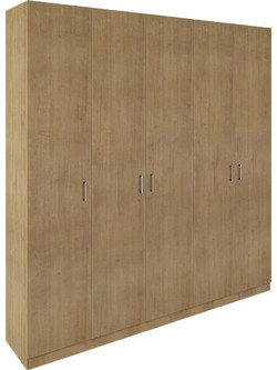 Aline Πεντάφυλλη Ντουλάπα Ρούχων Γκρι 250x58x260cm 11502505
