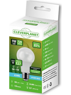 Cleverplanet Λάμπα Led 9W/E27 Ψυχρό Φως