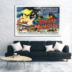 Πίνακας σε καμβά - Vintage Movie Posters - Blood of the Vampire - 45 x 30 εκ