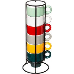 Φλυτζάνια Espresso 50ml Με Στάντ (Σετ 6τμχ) S-D Colorama 738719022A