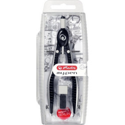 Διαβήτης Γίγας Μαύρος - Γκρι 340mm Herlitz
