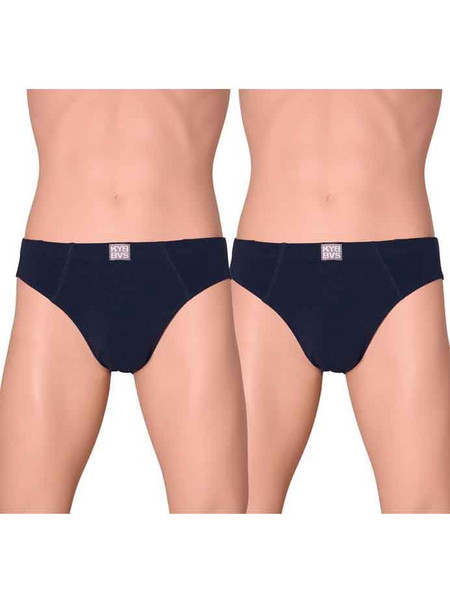 KYBBVS Ανδρικά Σλιπ Βαμβακερά Navy Μπλε 2Pack KB201-19