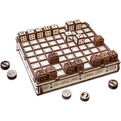 EWA Game Set 3 in 1 Ξύλινο 3D 3 κλασσικά Παιχνίδια (Σκάκι,Ντάμα και Math Battle) σε αναδιπλούμενη Βάση 620 κομμάτια 0587 (4815123000587)