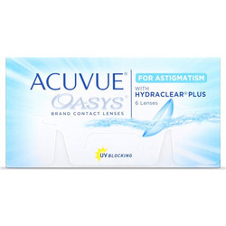Acuvue Oasys Hydraclear Plus 15θήμεροι Φακοί Επαφής Αστιγματικοί Υδρογέλης με Φίλτρο UV 6τμχ