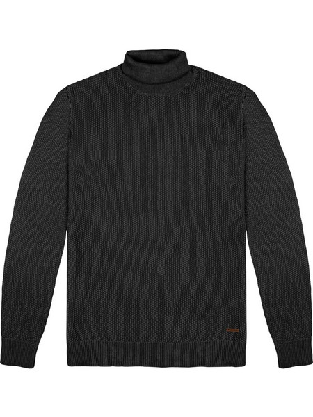 Double Ανδρικό Πουλόβερ Ζιβάγκο Μαύρο KNIT-62