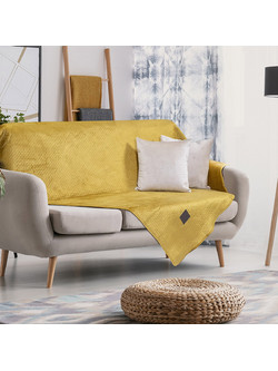 Beauty Home Ριχτάρι Διθέσιου Καναπέ 180x250 Art 8412 Ώχρα