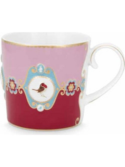 Pip Studio Small Mug Love Birds Medallion Κόκκινο - Ροζ